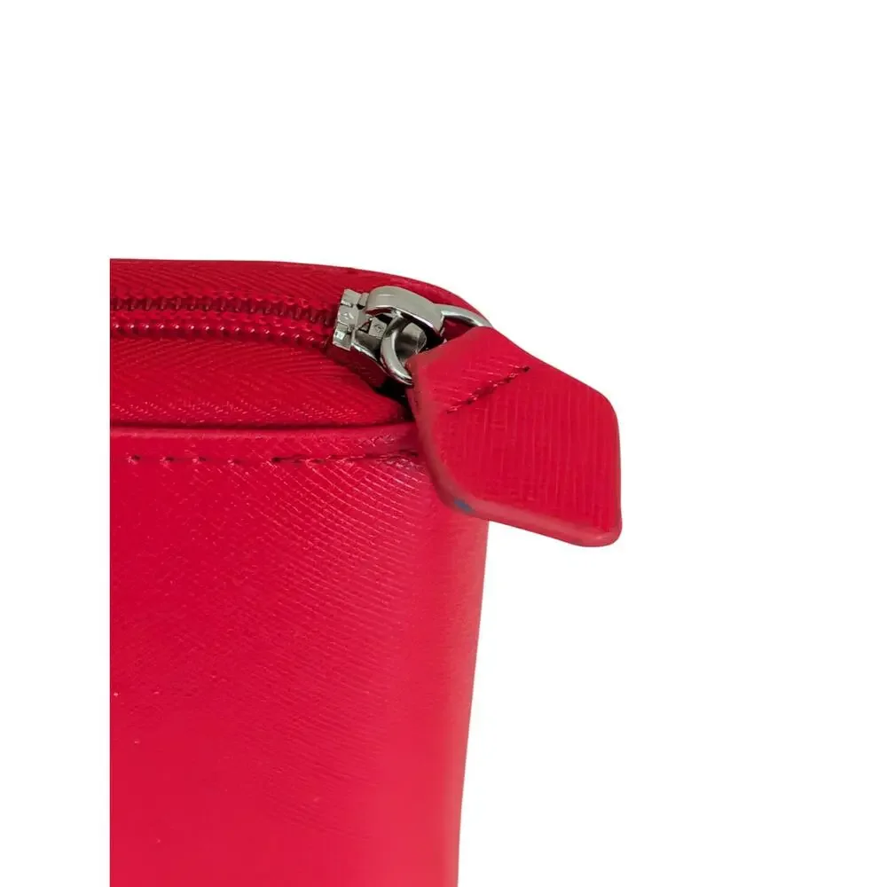 Filofax Red Saffiano Personal Compact Zip Organizer Leather Cash Budgeting